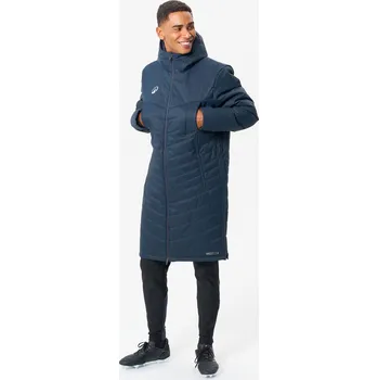 Dámská parka KIPSTA Fotbalová dlouhá parka tmavě modrá M MODRÁ