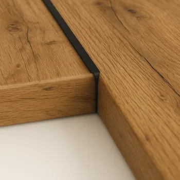 Kuchyňská pracovní deska Interex Rohová spojovací lišta na pracovní desku 38 mm / Černá 600 mm