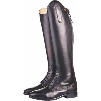 Jezdecká obuv Kožené jezdecké boty HKM Valencia Kids vysoké/extra úzké 39