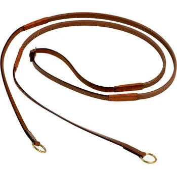 Gumové otěže STUBBEN Slimline s kroužky Hnědá COB/FULL