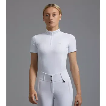 Dámské jezdecké závodní tričko Premier Equine Maria Diamante Bílá 40