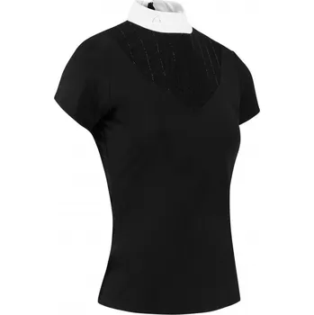 Vybavení pro jezdce Dámské závodní triko EQUITHÈME Funza Černá L