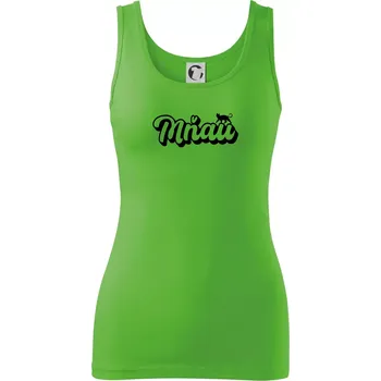 Dámské tričko Mňau nápis - Dámské tílko - M ( Apple Green )