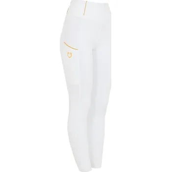 Vybavení pro jezdce Jezdecké legíny EQUESTRO Slim Fit fullgrip Bílá L