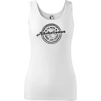 Dámské tričko Alkoholismus víno - Dámské tílko - S ( Bílá )