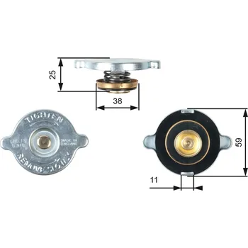Motor automobilu Uzavírací víčko, chladič GATES RC122