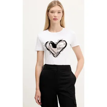 Dámské tričko Tričko Desigual LETTER CORE dámské, bílá barva, 25WWTK04 00X, vel. S