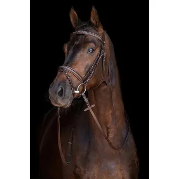 Sport Uzdečka HKM Jana kožená Hnědá EXTRA FULL