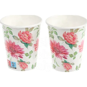 Papírový ubrousek Papírové kelímky s potiskem Maki 0535 01 květy, 8 ks