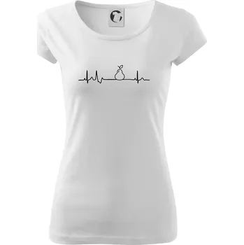 Dámské tričko Hruška EKG - Dámské triko Pure - XS ( Bílá )