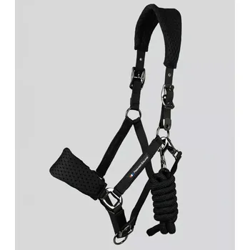 Ohlávka s vodítkem Premier Equine Necto 3D Mesh Černá PONY