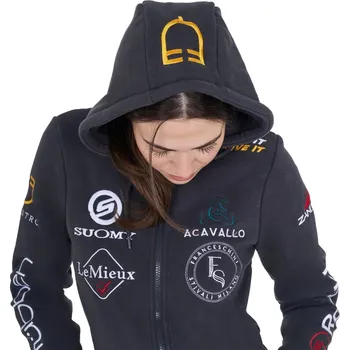 Jezdecká mikina Dámská mikina Equestro Multilogo navy XS