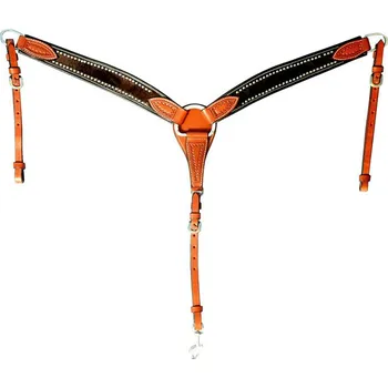 Poprsník Westernový kožený poprsník POOL'S Hairpad Černá