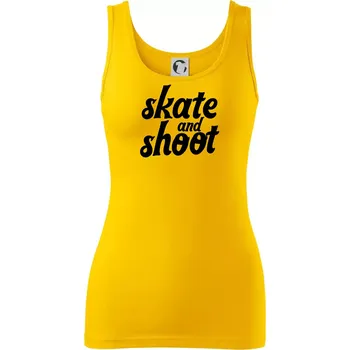 Dámské tričko Biatlon skate and shoot - Dámské tílko - XS ( Žlutá )