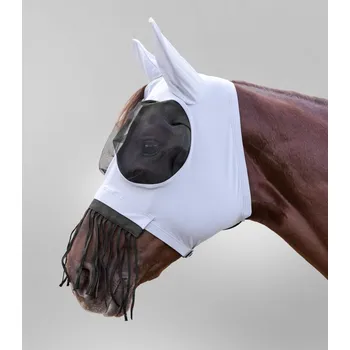 Vybavení pro koně Maska proti hmyzu WALDHAUSEN Puck s třásněmi Stříbrno-šedá xFULL