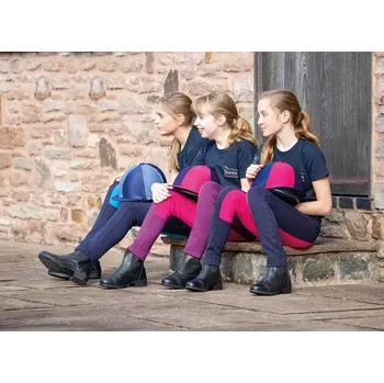 Jezdecké kalhoty Dětské rajtky Wessex Jodhpurs tyrkysová/ navy 13-14 let