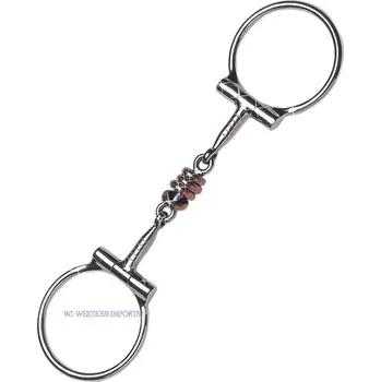 Udidlo pro koně Westernové udidlo Western Imports s kroužky na středu udítka 5,5"