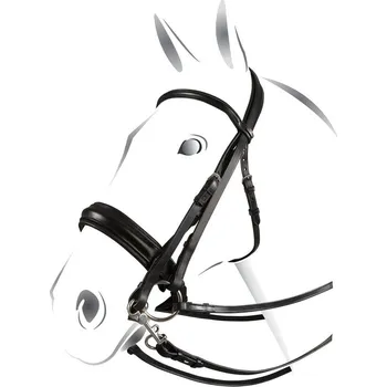 Drezurní uzda EQUESTRO Černá PONY