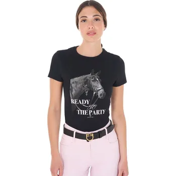 Dámské tričko Equestro Ready to Party Bílá XS