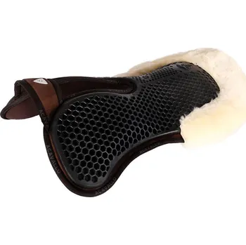 Korekční podložka s beránkem Acavallo Hexagonal Gel Front Riser Černá/černá