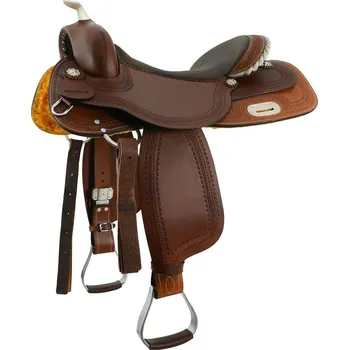 Jezdecké sedlo DENVER SADDLE REINER+ westernové sedlo Přírodní 17"