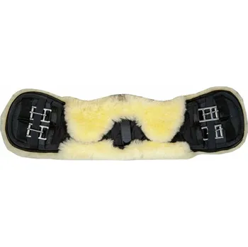 Jezdectví Podbřišník HKM s pravým beránkem Černá/černá 55 cm