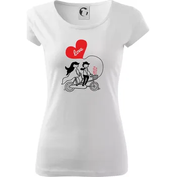 Dámské tričko Kolo manželé - Dámské triko Pure - S ( Bílá )