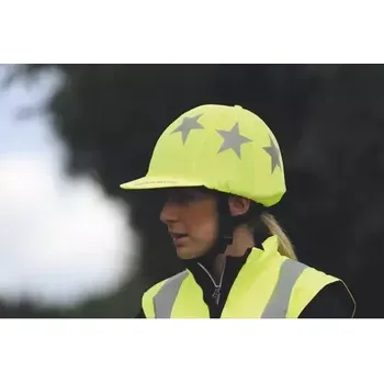 Jezdecká přilba Reflexní čapka na přilbu Shires EQUI-FLECTOR® Růžová