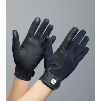 Jezdecké rukavice Dámské kožené rukavice Premier Equine Bordoni Navy XXL