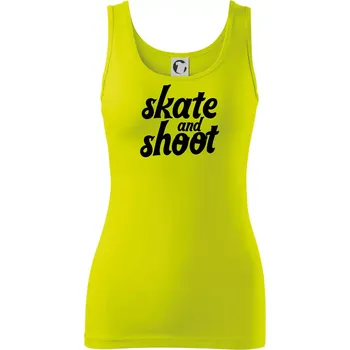 Dámské tričko Biatlon skate and shoot - Dámské tílko - S ( Limetková )