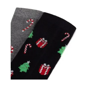 Pánské ponožky Dlouhé ponožky Lasocki 2MB-001-AW24 (2-pack) Šedá 43_46