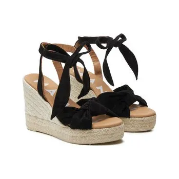 Dámské baleríny Espadrilky Manebi Hamptons Wedge Espadrilles With Knot K 1.0 WS Černá 39
