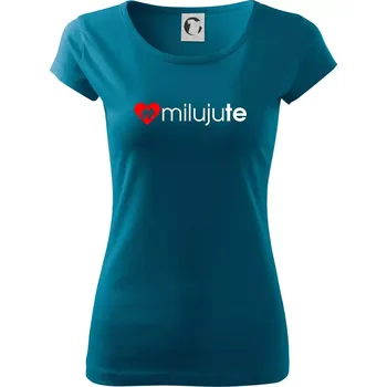 Miluju tě - Dámské triko Pure - 3XL ( Petrolejová )