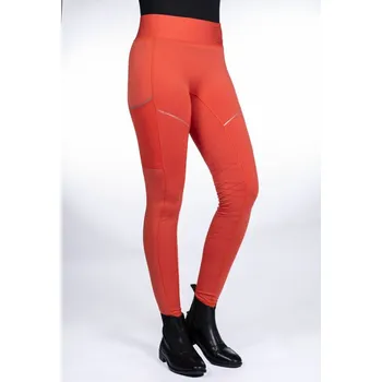 Vybavení pro jezdce Jezdecké legíny HKM Savona fullgrip Červená 32/ 34