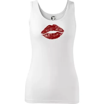 Dámské tričko Pusa velká vodové barvy - Dámské tílko - XS ( Bílá )