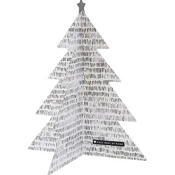 Vánoční dekorace Bastion Collections Dekorace Xmas TREE - ČÁRKY, velký 27 cm TM-XMASTREE-ASS-001