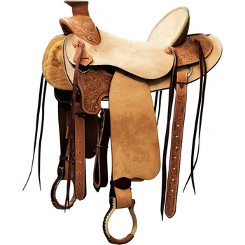 Jezdecké sedlo Westernové sedlo POOL'S Genuine Wade 5630 Olejovaná 17"