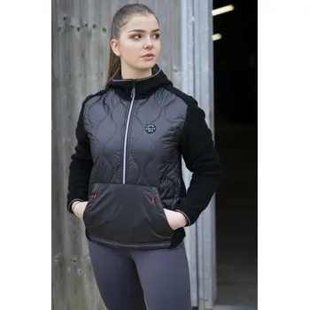 Jezdecká mikina Dámská bunda/mikina EQUITHME CELIA Černá XL