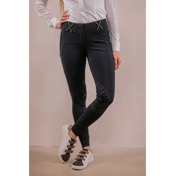 Jezdecké kalhoty Dámské rajtky PENELOPE Zuri kneegrip Černá 38