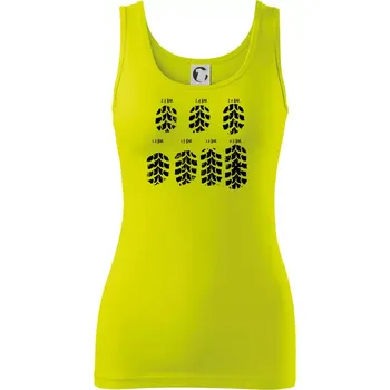 Dámské tričko Pneumatiky - obtisk v závislosti na tlaku - Dámské tílko - XL ( Limetková )