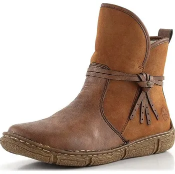 Dámské kozačky Rieker kotník se střapcem hnědý Z3772-22 - 41 | P687456