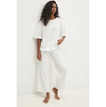 Dámské pyžamo Bavlněné pyžamo Answear.LAB béžová barva, bavlněná WS25.BID005 01X, vel. XL