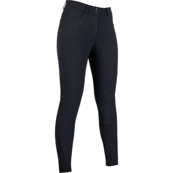 Jezdecké kalhoty Dámské rajtky HKM Savona knee grip Černá 38