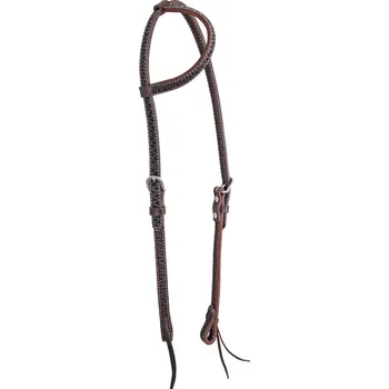 Věšák na sedlo a uzdečku Westernová uzdečka jednouška POOL'S Snake Hnědá