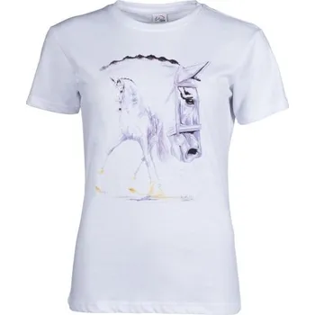 Vybavení pro jezdce Tričko HKM Jan Künster Sorrento bílá L