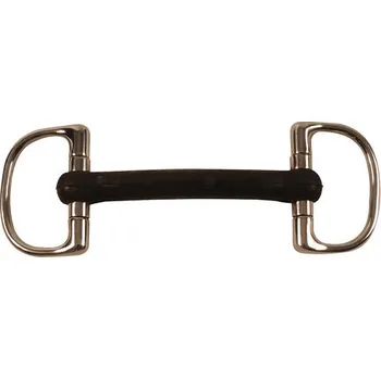 Vybavení pro koně Udidlo déčko nelomené gumové Umbria Equitazione 18mm 12,5 cm