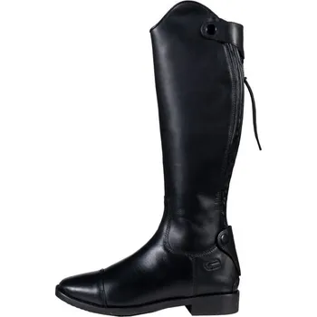 Jezdecká obuv Kožené jezdecké boty HKM Oxford Kids standart/úzké Černá 37