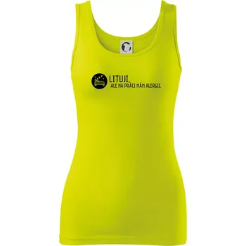 Lituji na práci mám alergii - Dámské tílko - S ( Limetková )