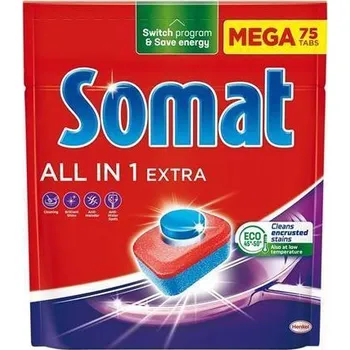 Přípravek do myčky Neznámý Tablety do myčky "All in 1 Extra", 75 ks, SOMAT 31050088