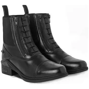 Jezdecká obuv Jezdecká pérka Horze Kingston Double Zipper Černá 36